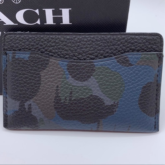 Coach Camo Kaffe Fassett Patch Card Case - Picture 2 of 5